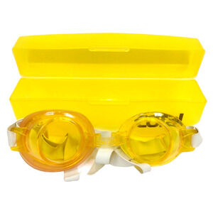 CORAL Swim Rubber Goggles and Case Missing Parts - Yellow